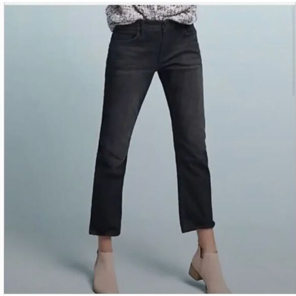 Pilcro Denim - Pilcro Slim Straight Jeans Women 27 Black Wash Anthropologie Denim